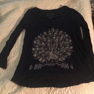 Lucky brand peacock long sleeve shirt